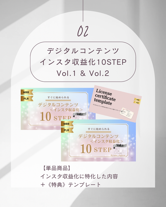デジタルコンテンツ【インスタ収益化10STEP】vol.1&vol.2